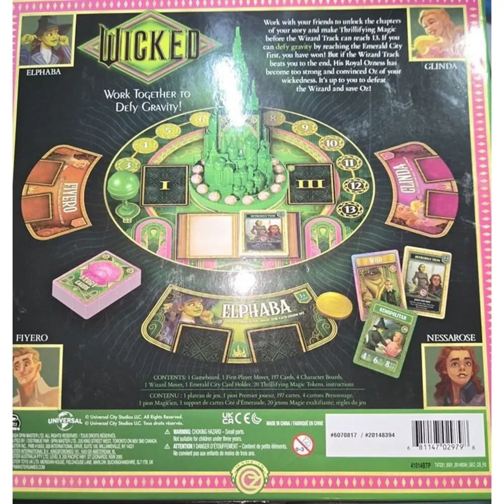 Wicked The Game Board Game, Ages 10+, 2-4 Players, Spin Master Games